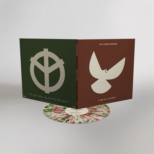 Hiss Golden Messenger - O Come All Ye Faithful (Bone Green Red Splatter) (Tri-Color Splatter Effect)
