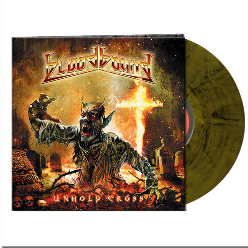 Bloodbound - Unholy Cross (Yellow & Black Marbled)