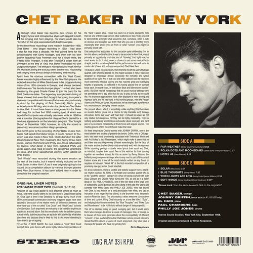 Chet Baker - In New York - Limited 180-Gram Vinyl with Bonus Track