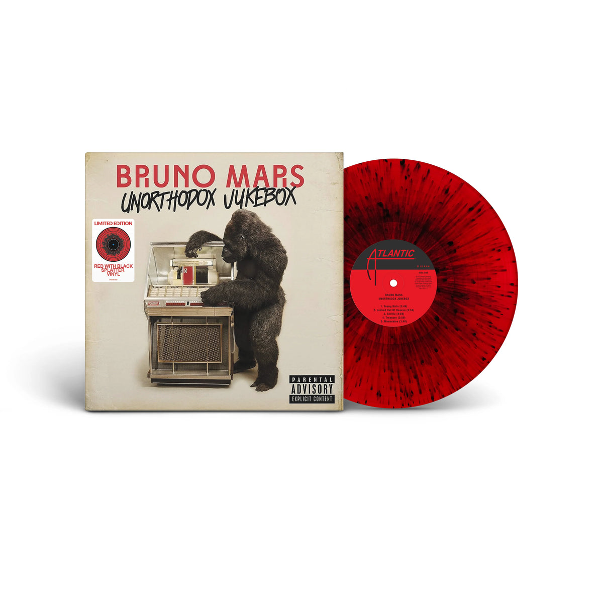 抽象的 brunomars Unorthodox Jukebox [Red Splatter] Vinyl - Bruno Mars Vinyl Records
