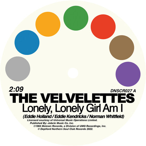 The Velvettes - Lonely Lonely Girl Am I / No One Could Love You More