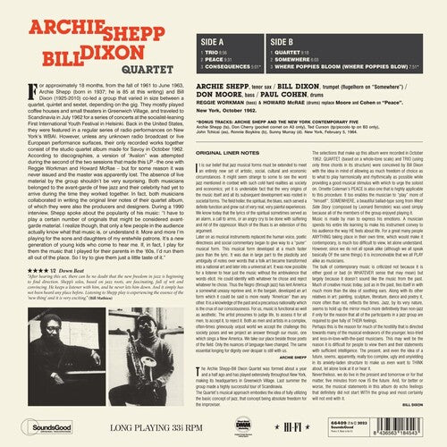 Archie Shepp - Bill Dixon Quartet - Limited 180-Gram Vinyl with Bonus Tracks