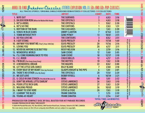 Various Artists - HARD TO FIND JUKEBOX CLASSICS: STEREO EXPLOSION VOLUME 11 (50S & 60S POP CLASSICS) (Various Artists)