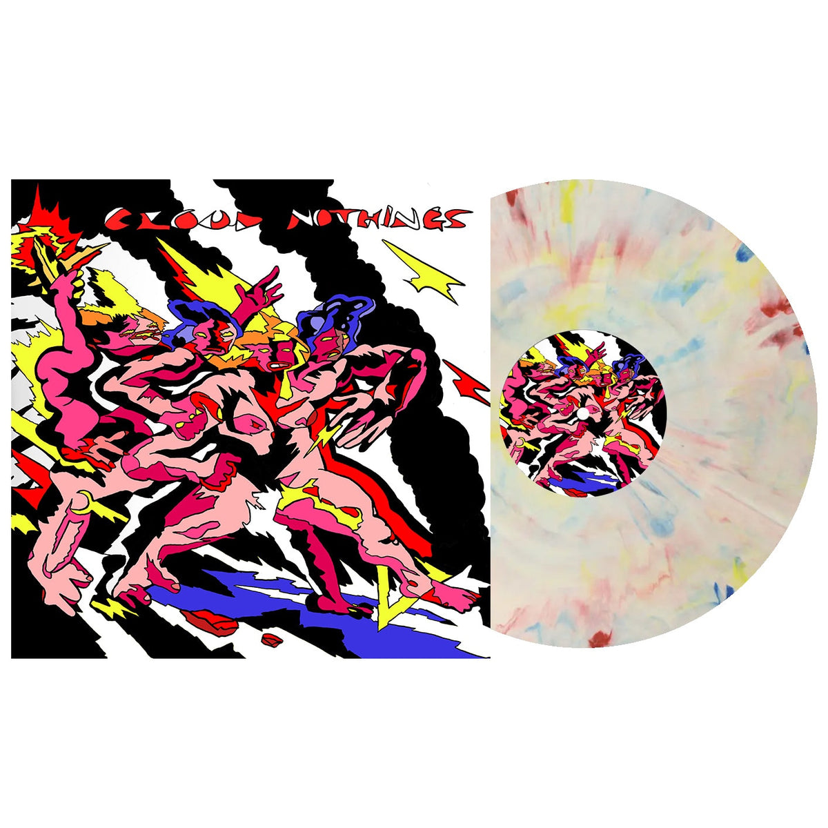 Cloud Nothings - What Kind of Hell Did You Survive? [White with Blue, Yellow & Red Splatter] - Vinyl
