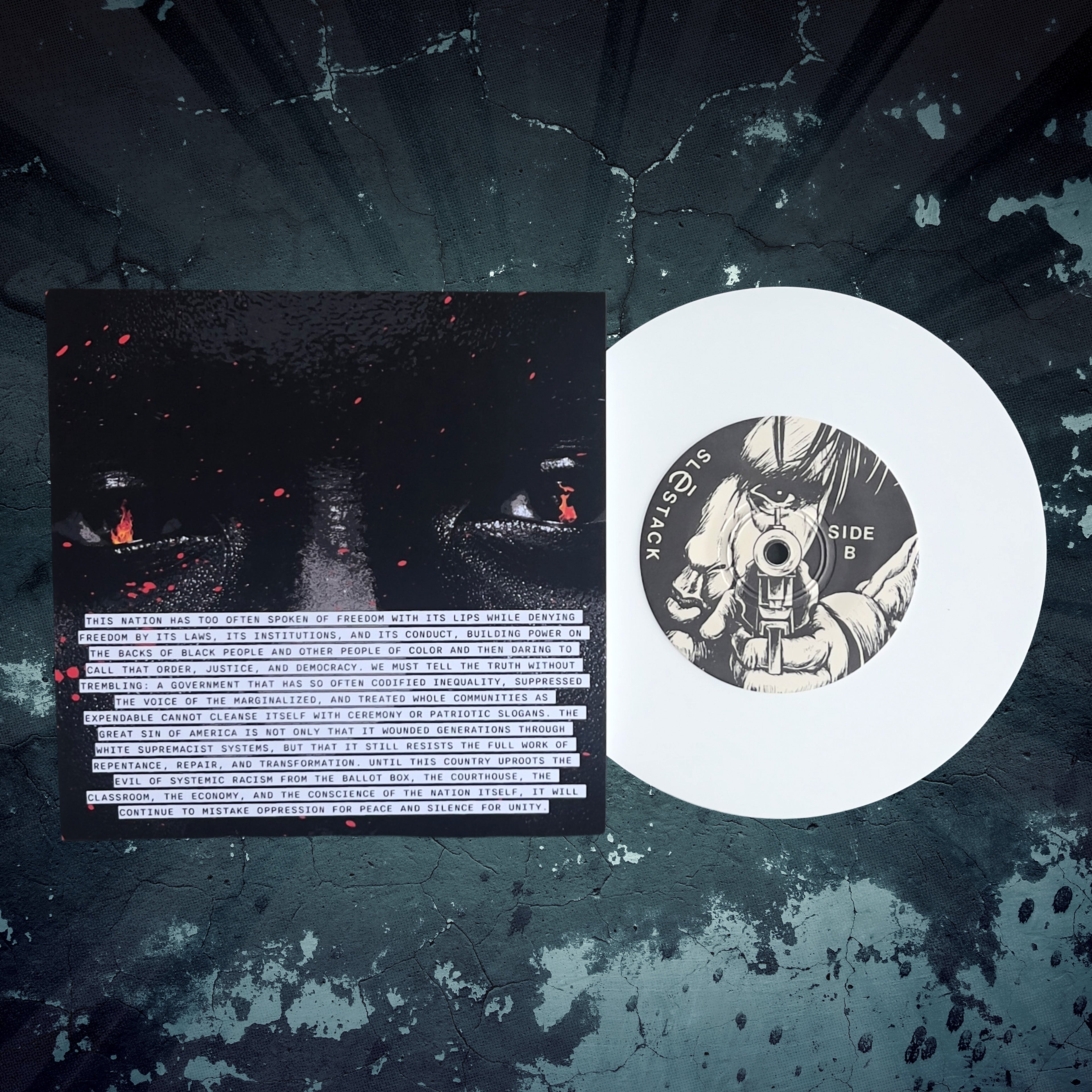 Sléstack - 2 Sides of the Story White Vinyl 7"
