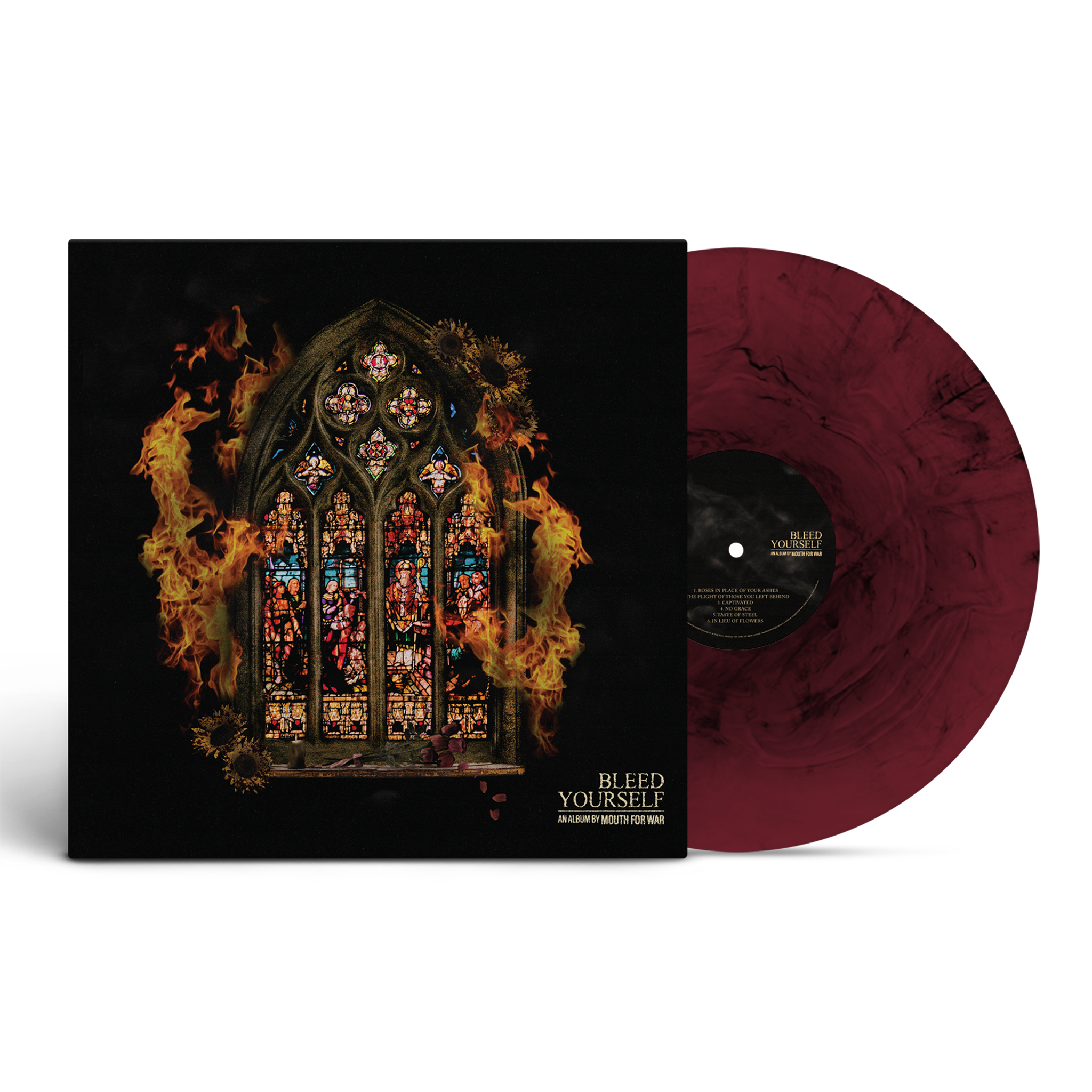 Mouth For War - Bleed Yourself Marble Vinyl [Maroon & Black Marble]
