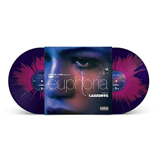 Euphoria HBO series original score by Labrinth vinyl with purple portrait cover and pink splatter records.