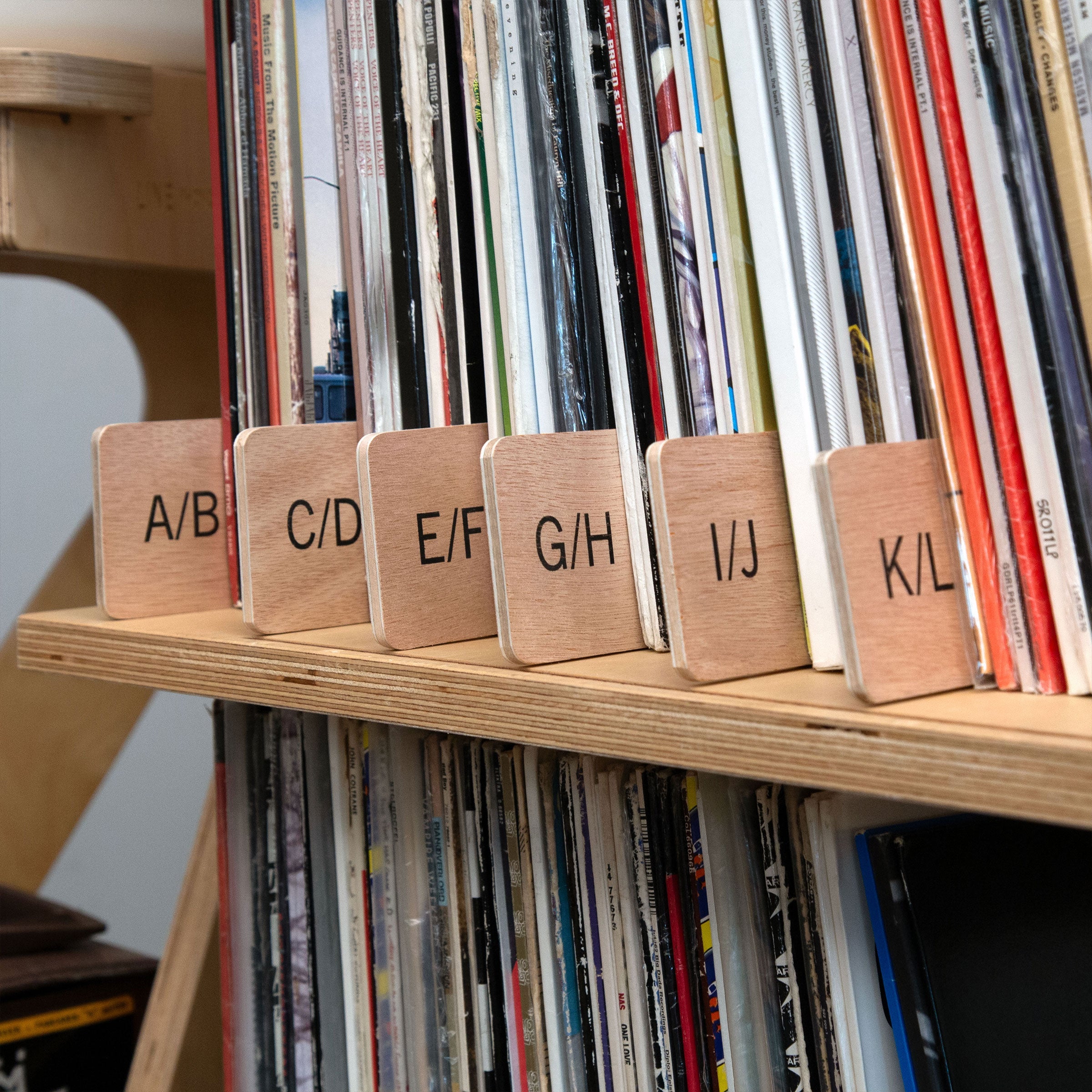 Wooden LP Dividers For Vinyl Records - Alpha