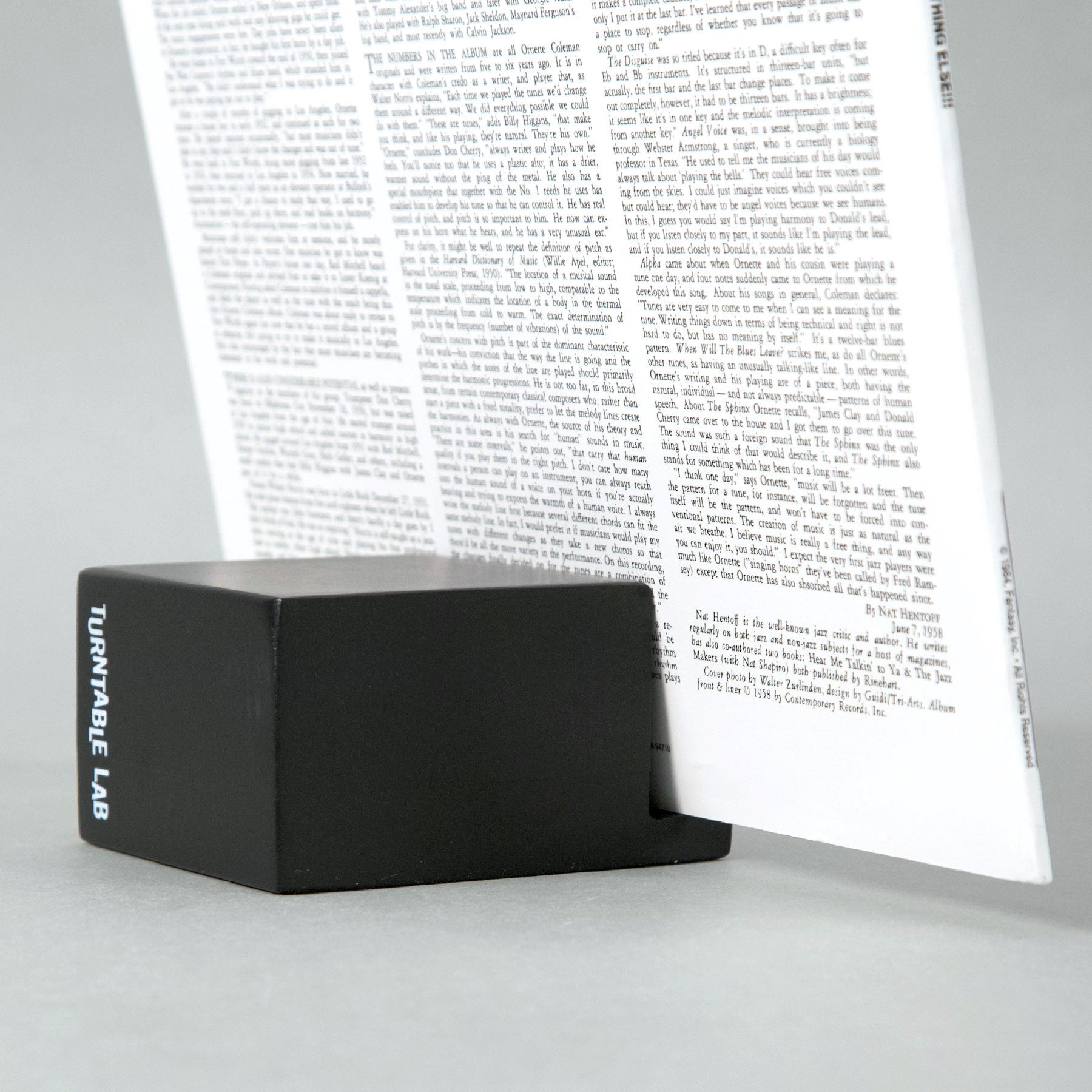 Wood Block Record Display (Black)