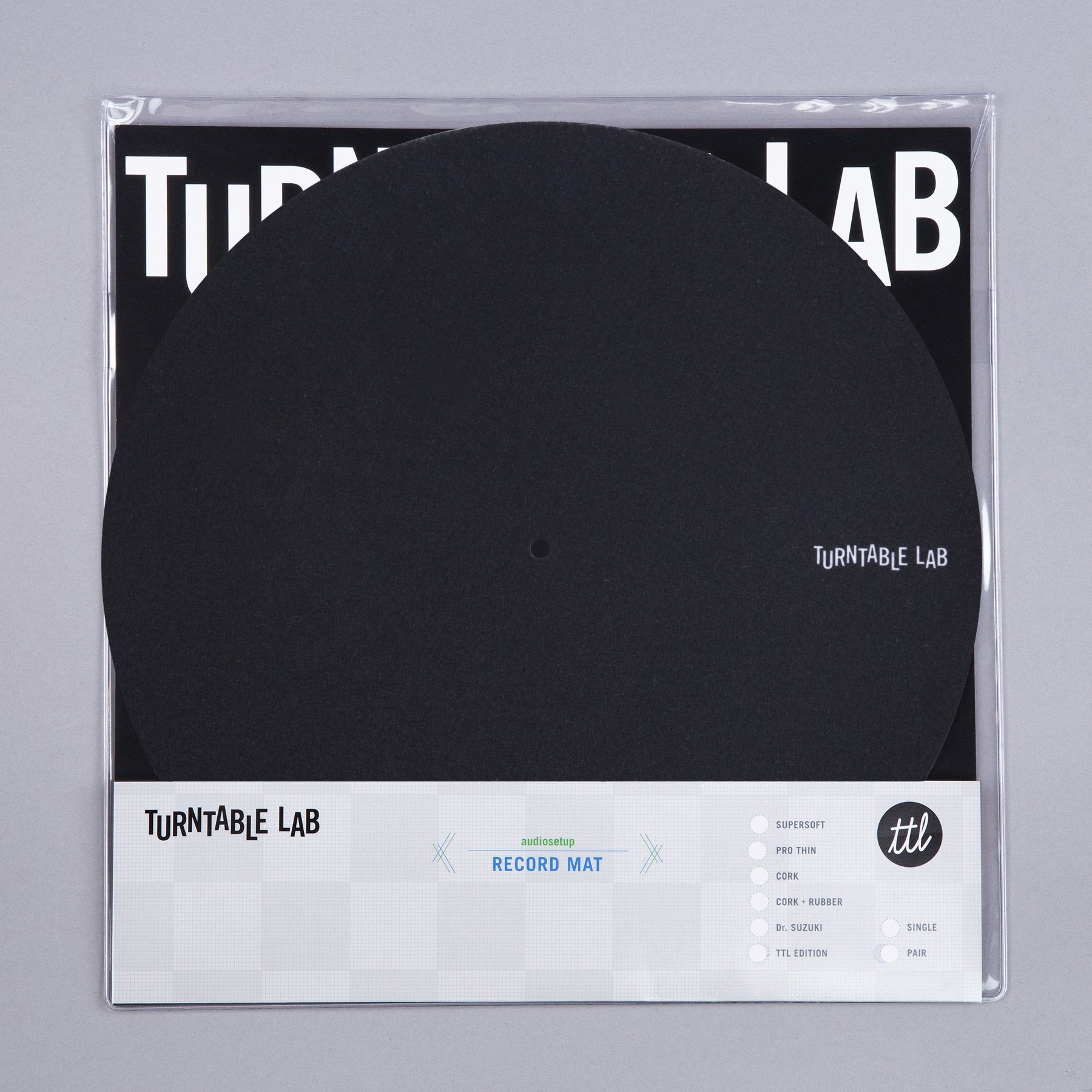 Pro Thin Slipmat Record Mats (Technics Style) Black