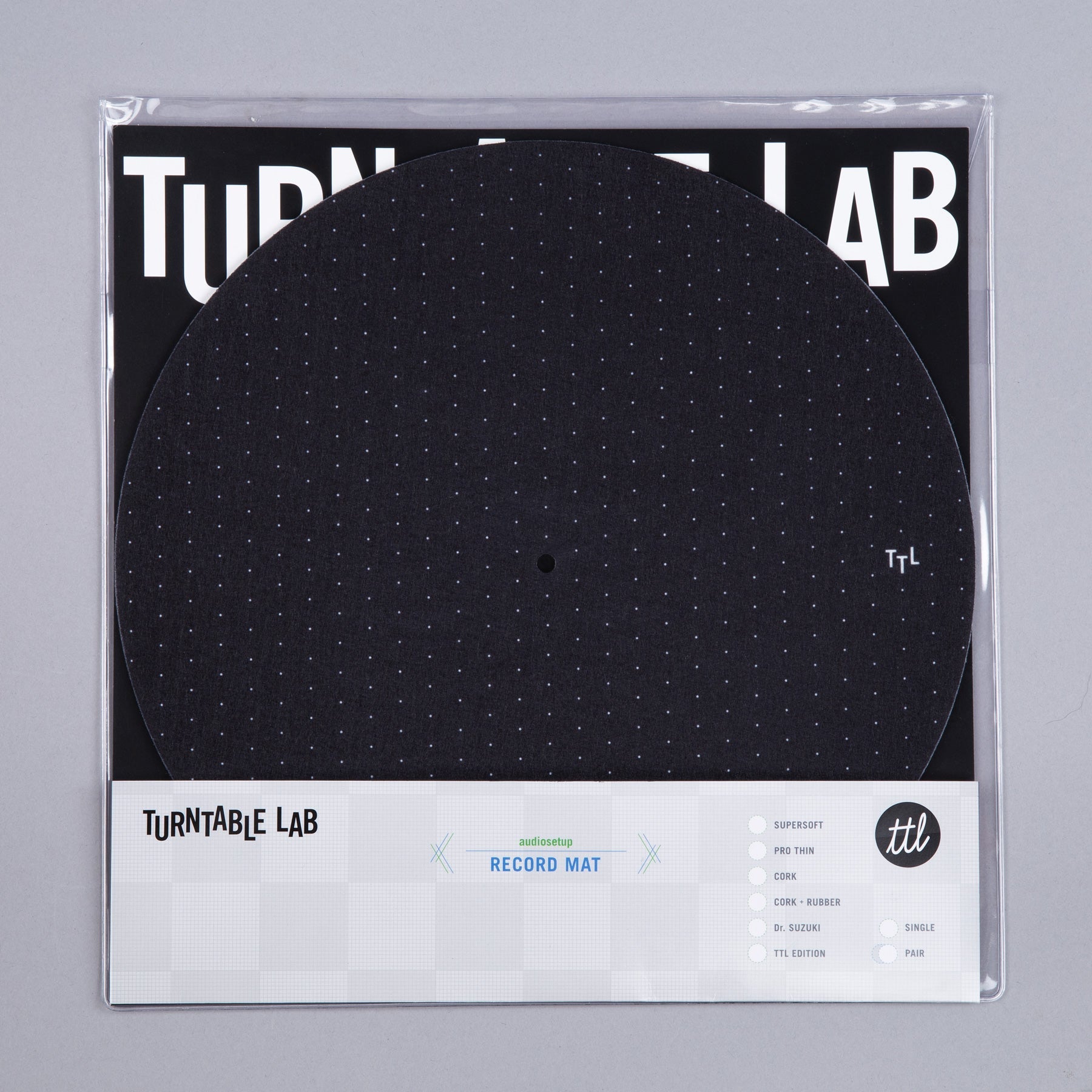 Dot Pattern Slipmat Record Mat (Black)