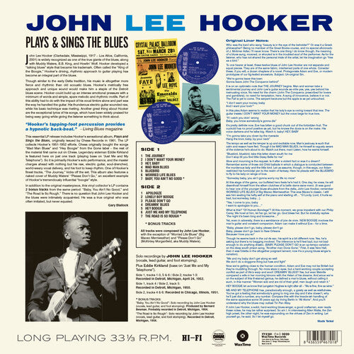John Lee Hooker - Plays & Sings The Blues [180-Gram Vinyl With Bonus Tracks]